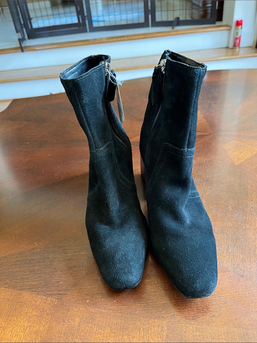 Black Suede Women's Ankle Boots - Classic Zip Closure, Blondo waterproof